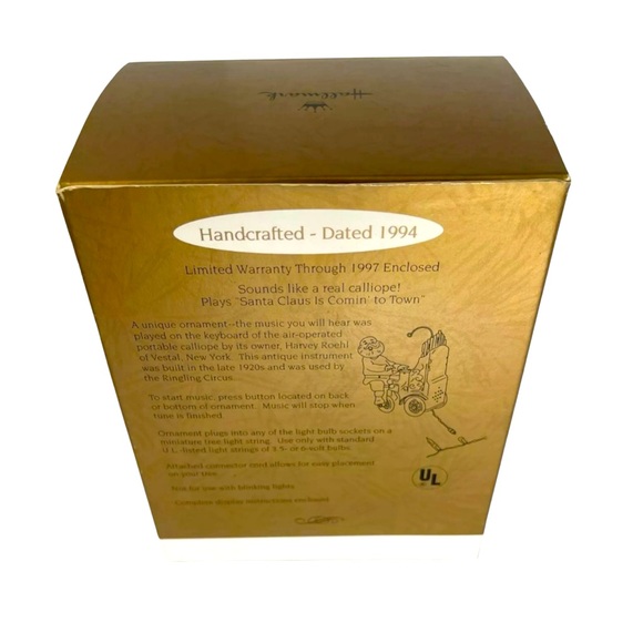 Hallmark Ornament 1994 Santa Sing Along Light Music Magic Piano Organ Untested - Picture 5 of 5